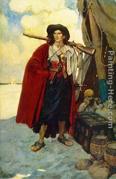 The Pirate was a Picturesque Fellow painting - Howard Pyle The Pirate was a Picturesque Fellow art painting